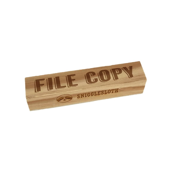 File Copy Drop Shadow Rectangle Rubber Stamp Stamping Scrapbooking Crafting - Large 3.75in
