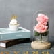 thumbnail image 3 of Xihbxyly Rosa Romántica de Cristal, Fabricada En Vidrio de Borosilicato de Alta Calidad, Base Estable de Madera de Pino, Luz Led Decorativa, Regalo para Bodas o Fiestas, Tamaño 11 X 21,5 Cm, Elegante, 3 of 3