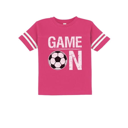 

Tstars - Game On! Gift for Soccer Lover / Player Toddler Jersey T-Shirt 2T Wow pink