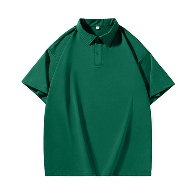 pstuiky Camisa de manga corta para hombre, Camiseta holgada con cuello de listones para hombre Blusa holgada con cuello en V camisas casuales para hombre xl