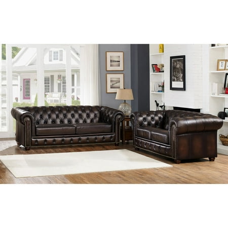 Amax Leather Albany Top Grain Sofa And Loveseat Set Amax Leather Albany Top Grain Sofa And Loveseat Set