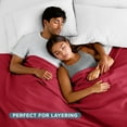 thumbnail image 6 of Bare Home Polar Fleece Bed Blanket - Lightweight - Premium Fleece - Full/Queen, Red, 6 of 10