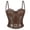 Coffee, variant on Coffee Corset Tops For Women Lace Trim Thin Spaghetti Strap Boned Waist Cincher Feminine Body Shaping Casual Everyday Wear Top Lace Corset Top XL