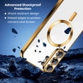 thumbnail image 4 of Entronix Magnetic Clear Case for Galaxy S26 Ultra, Flexible TPU Cover with Camera Lens Protector, Gold, 4 of 6