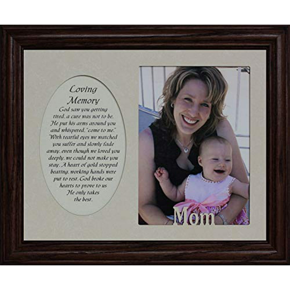 Loving Memory & Mom Photo & Poetry Frame ~ Holds A Portrait 5X7 Picture ...