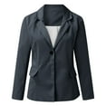thumbnail image 7 of BRDFRL Women's Lined Blazers Business Casual Long Sleeve Blazer Open Front Lightweight Suit Jacket for Work Dark Gray XL, 7 of 7