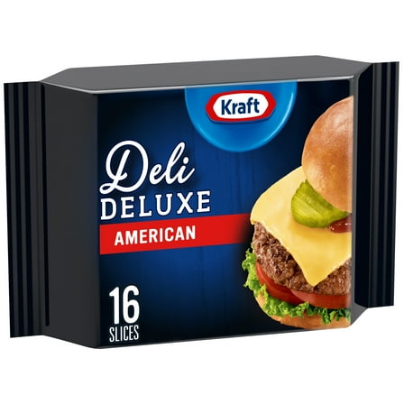 Kraft Deli Deluxe American Cheese Slices, 12 oz Pack, 16 Slices