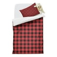 thumbnail image 2 of Red and Black Checkered Duvet Cover and Pillowcase Set for Single Bedding, Bedroom Accessories for Kids Teens, 2 of 5