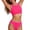 Pinky, variant on Bathing Suits Two Piece New Womens Solid Color Two Piece Swimsuit Fashionable and Neck Color-Blocked Bikini Swimsuit Style B-4 Green S