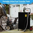 thumbnail image 6 of 35 Gallon Portable Gasoline & Fuel Fuel Caddy with Manual Transfer Pump – Heavy-Duty 4-Wheel Mobile Storage for Trucks, Boats, Lawn Mowers, and Farm Equipment – Black 2024 Model, 6 of 7