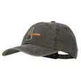 thumbnail image 2 of New Hampshire with Map Outline Embroidered Washed Cotton Twill Cap - Black OSFM, 2 of 5