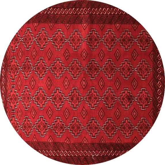 Ahgly Company Indoor Round Southwestern Red Country Area Rugs, 5' Round