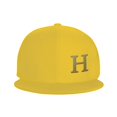 thumbnail image 2 of ZICANCN Alphabet H Pattern Baseball Caps, Trucker Hats for Men And Women, Adjustable Breathable Flat Caps, Yellow, 2 of 8
