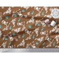 thumbnail image 2 of Soimoi Cotton Duck Fabric Leaves,Floral & Rabbit Animal Decor Fabric Printed Yard 42 Inch Wide, 2 of 3