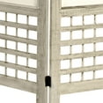 thumbnail image 3 of Oriental Furniture 5 1/2 ft. Tall Lattice Fabric Room Divider - White - 4 Panel, 3 of 3