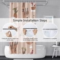 thumbnail image 6 of Polka Dots Boats Cactus Beach Fabric Shower Curtain for Bathroom Decor Cartoon Animals Whale Lion Crocodile Waterproof Cloth Shower Curtains with Hooks Home Bath Decoration 72x96 inches, 6 of 13