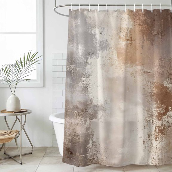 Bathroom Shower Curtain Abstract Vintage Watercolor Art Waterproof Shower Curtains with Hooks, Mottled Gradient Texture Bath Curtains Bathtub Curtain Home Decor 36x72in