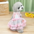 thumbnail image 3 of Floral Print Dog Dress - Breathable Lace Embroidery Skirt for Female Dogs - Perfect for Summer, 3 of 8