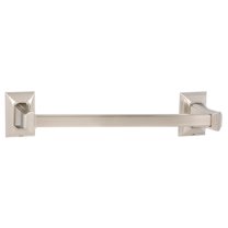 Geometric 12" Wall Mounted Towel Bar, Satin Nickel