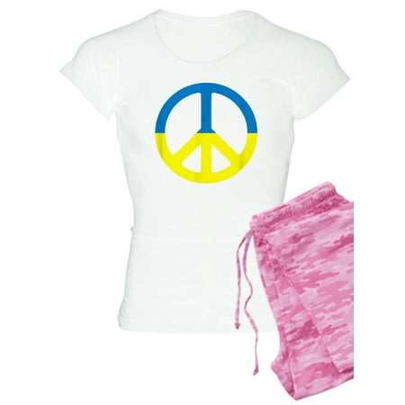 

CafePress - Peace In Ukraine. Stand With Ukraine. Supp Pajamas - Women s Light Pajamas