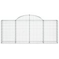 thumbnail image 2 of vidaXL Arched Gabion Baskets 10 pcs 200x30x80/100 cm Galvanised Iron, 2 of 4