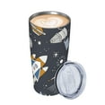 thumbnail image 3 of Kll Space Cars Stainless Steel Vacuum Insulated Coffee Cup 20 Oz Insulated Travel Mug Water Cup With Leak-Proof Straw Lid & Flip Lid,1 Metal Straws,1 Cleaning Brush, 3 of 8