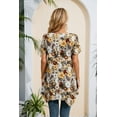 thumbnail image 6 of ENMAIN Tunic Tops for Women Plus Size Short Sleeve Tunics Loose Fit Dressy Summer Yellow Shirts 2XL, 6 of 8
