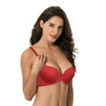 thumbnail image 5 of Curve Muse Women's Light Lift Add 1 Cup Push Up Underwire Convertible Tshirt Bra-1PK-RED-36B, 5 of 7