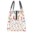 thumbnail image 4 of Vsdgher Dachshund Dog Puppy Print Insulated Reusable Bags with Sturdy Zipper and Handles, Foldable Totes for Hot or Cold Food Bring or Delivery, 4 of 8