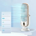 thumbnail image 2 of Table Tower Fan USB Portable Electric Fan with 5 Speeds, Outdoor & Desk Cooling Brushless Motor for Car Home Office (White), 2 of 9