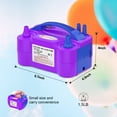 IDAODAN Electric Balloon Inflator Machine, Portable Dual Nozzle Air