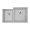 thumbnail image 3 of 32" x 19" Quartz Kitchen Sink, 40/60 Double Bowl Kitchen Sinks, Drop-in Sink, Undermount Sink, Galaxy White Kitchen Sink, Double Sink Kitchen, Grids, Strainer and Flange, Lexicon Platinum LP-4060-W, 3 of 12