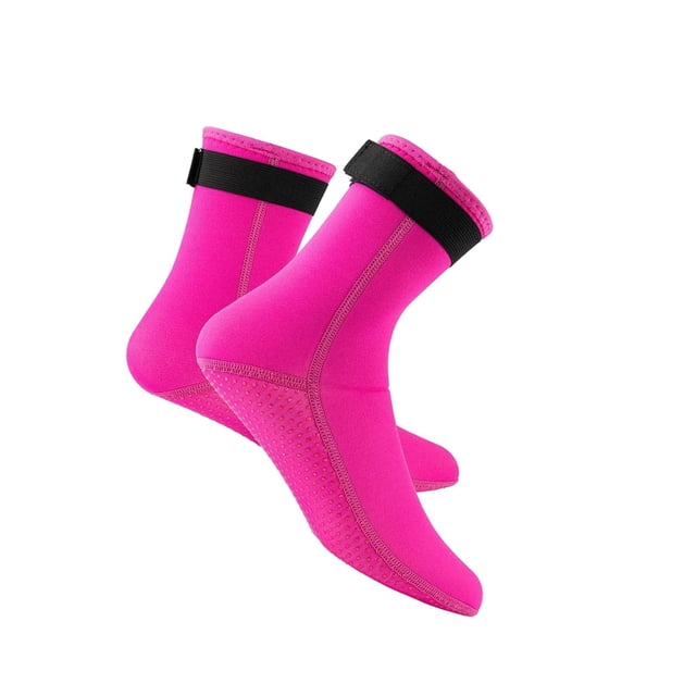 Bottes de Plongée en Néoprène 3mm Chaussures de Natation Tuba Combinaison de Plongée Surf Chaussettes de Snorkeling Chaussures Roses Chaussettes de Plongée Rouges P
