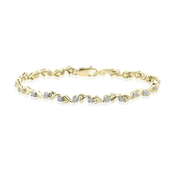 Diamond Tennis Bracelet in 10K Yellow Gold (1/2 cttw) - 8"