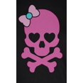 thumbnail image 4 of Old Glory Juniors Halloween Pink Skull and Bow Short Sleeve Graphic T Shirt, 4 of 6