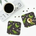thumbnail image 5 of Disketp Dinosaur Skeleton Funny Coasters,6 Pcs Leather Coasters With Holder, Perfect Housewarming Hostess Gifts,Protect Furniture From Water Marks Scratch And Damage, 5 of 9