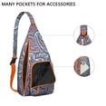 thumbnail image 2 of Chic Vintage Paisley Sling Backpack – Boho French Country Floral Crossbody Bag with Rustic Mandala Pattern | Lightweight Ethnic Travel Daypack for Women & Teens, 2 of 4