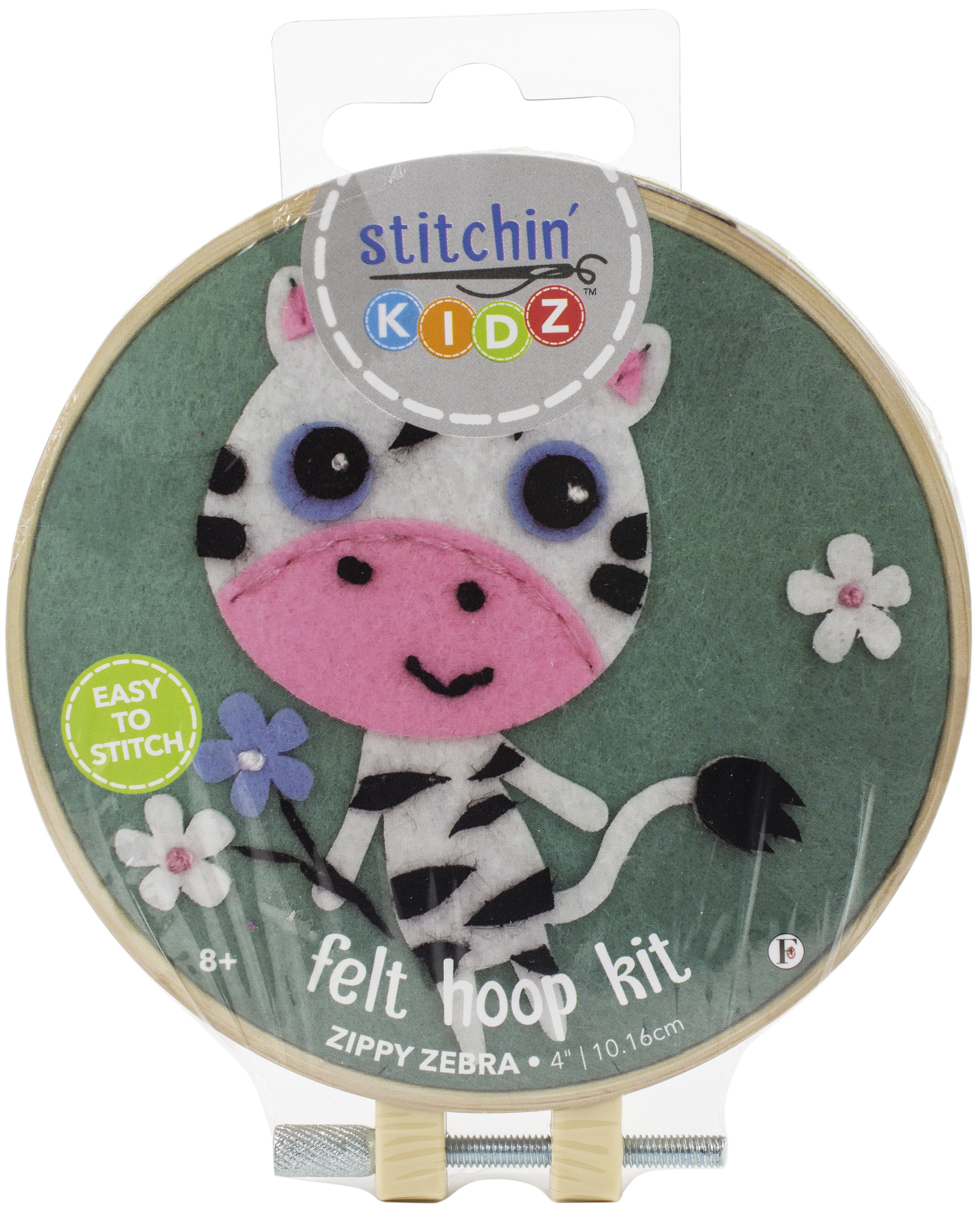 Fabric Editions Stitchin' Kidz Felt Hoop Kit 4"Zebra Walmart Canada