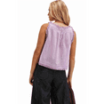 thumbnail image 2 of Women Summer Boho Tie Front Tops Lace Beach Button Down Tank Top Sleeveless Mesh Chiffon Crop Tops Y2k Clothes 2025 Light S, 2 of 5