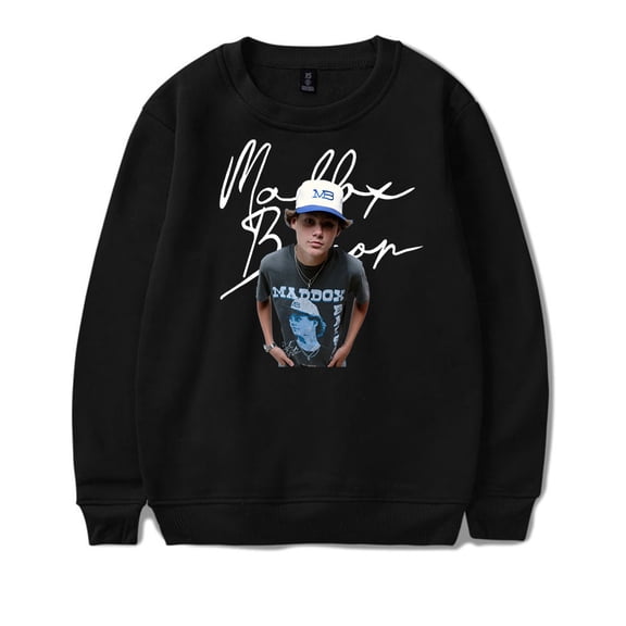 Maddox Batson Merch Pic Crewneck Sweatshirts Cosplay Women Men Fashion Long Sleeve Stylish Y2K Design Top