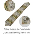 thumbnail image 2 of Dreamtimes Double Sided Happy Father's Day Long Polyester Table Runner 13 x 90 Inches, Retro Wooden Tie Table Cloth Cover Placemats for Kitchen Dinning Living Holiday Wedding Party Decor, 2 of 7