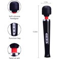 thumbnail image 7 of Happon Rechargeable Personal Massager for Women Men - Cordless Deep Tissue Muscle Massaging Tool Electric Sports Massage Machine with 10 Vibrations for Tension Relief, Soreness Release, Back, Black, 7 of 7