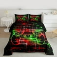 thumbnail image 3 of Homewish Chic Game Console Queen Comforter Set, Black Red Green Cartoon Bedding Sets, Teens Kids Boys Child Reversible Bedding Comforter Set, Lightweight Room Decor, 3-Piece, 3 of 9