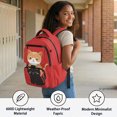 thumbnail image 3 of HELLHERO Water Resistant Bookbag for School Elementary School, Polyester traspirante Kids Backpack, Stacked Cats in Love, 3 of 6