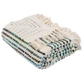 thumbnail image 6 of SAFAVIEH Landra Cotton Striped Fringe Throw, 60" x 72", Blue/White, 6 of 6