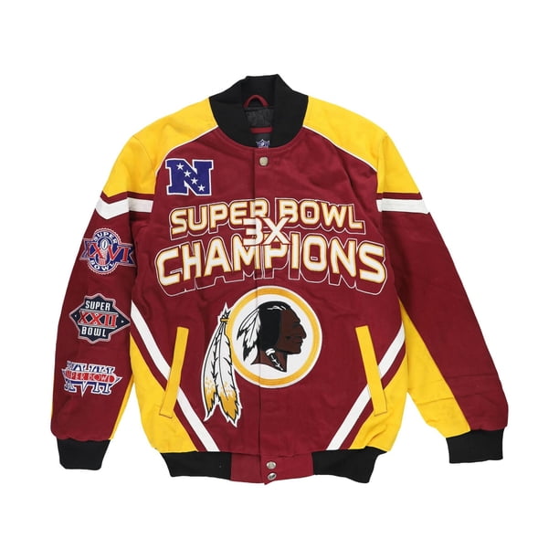 G-III Sports Mens Washington Redskins Varsity Jacket, rdk, M