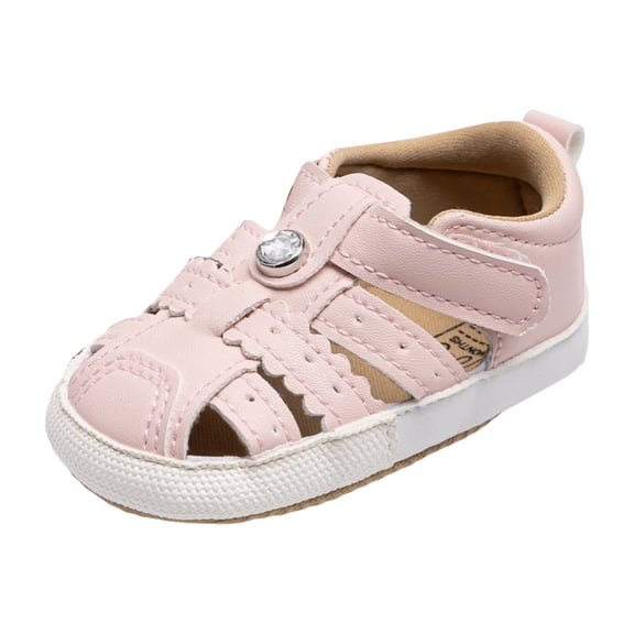 Zshosam Infant Sandals Baby Girls Sandals Ruffle Bowknot Premium Soft Sole Anti-Slip Open Toe Breathable Summer Outdoor First Walker Shoes Baby Sandals Girls Size 5,(Pink Infant 5)