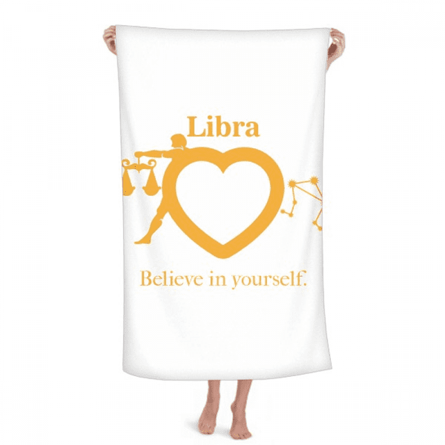 Motivation Constellation Amour Libra Serviette de Bain Gant de Toilette en Coton Doux