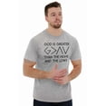 thumbnail image 4 of God Greater Than Highs Lows Ironic Plus Size Crewneck Graphic Tee Shirt Brisco Brands 5X, 4 of 5
