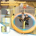 thumbnail image 5 of Mersco 55inch Kids Trampoline for Toddlers, Indoor and Outdor Trampoline with Safety Net, Small Children Trampolines with Basketball  Hoop,Toddler Trampoline Birthday Gifts for Boys Girls, Orange, 5 of 9